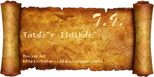 Tatár Ildikó névjegykártya
